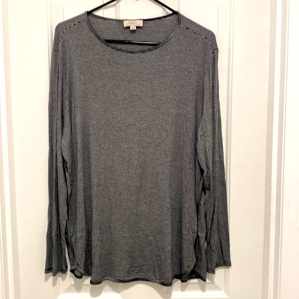 Black and White Loft Outlet long Sleeve top